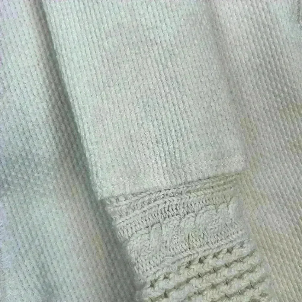 Free People White & Blue Button Top Size S